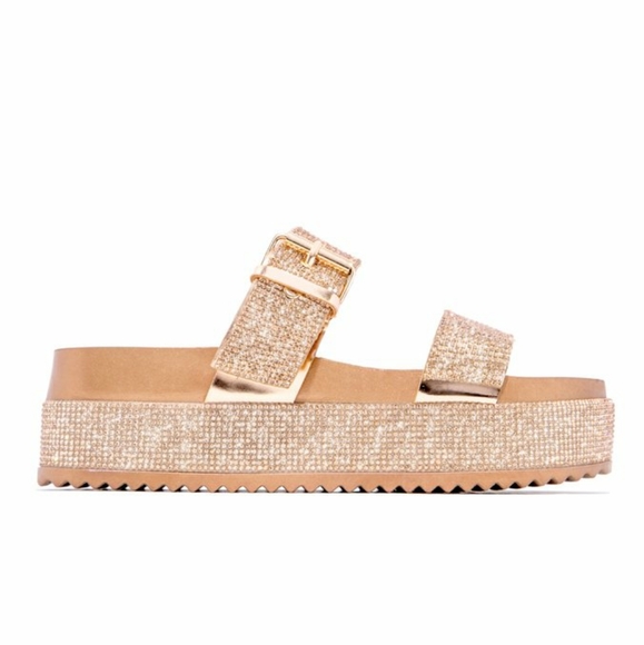 𝙇𝙖𝙨𝙩 𝙎𝙞𝙯 7 🖤💎Rhinestone Platform Buckle - Picture 2 of 11